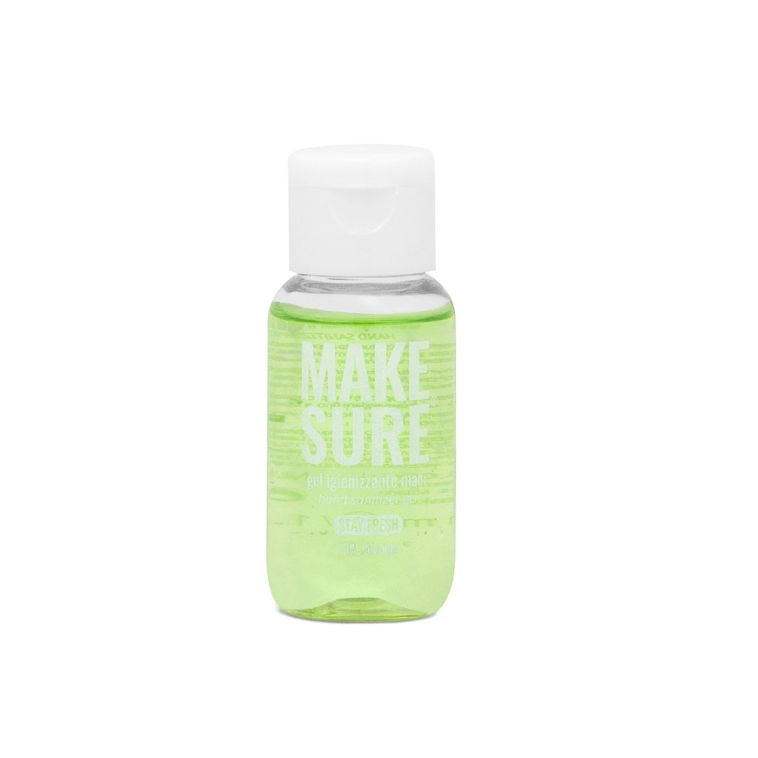 gel igienizzante mani 50ml colorato e profumato menta e lime stay fresh make-sure